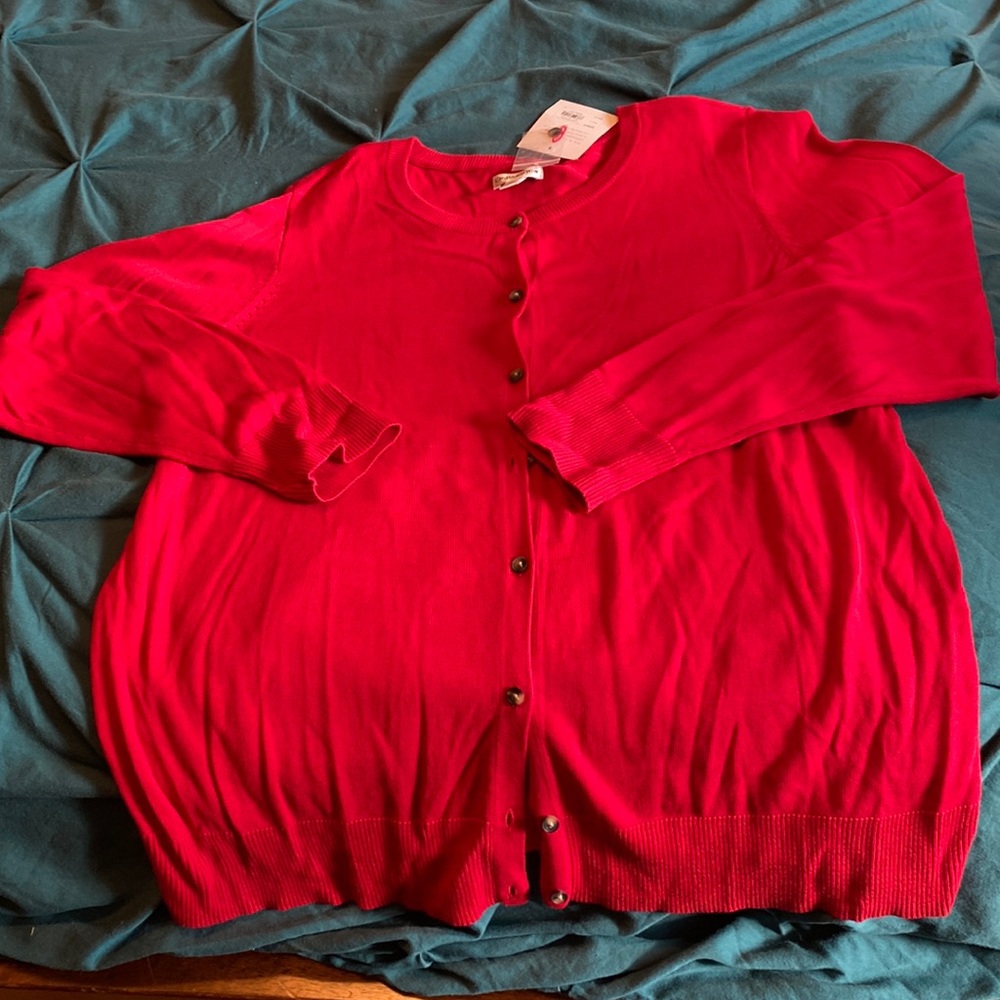 NWT red button cardigan.